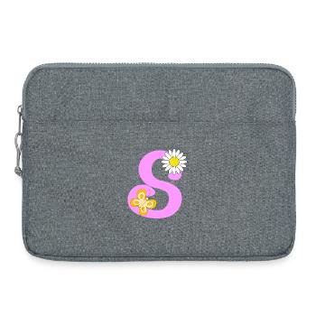 Lettre S - Sacoche pour ordinateur portable 15 pouces - gris chiné - Devant