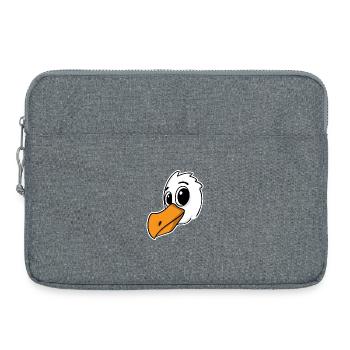 Oiseau Mouette Mer du Nord - Sacoche pour ordinateur portable 15 pouces - gris chiné - Devant