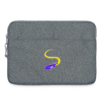 Rocket motif - Laptop bag 15" - heather grey - Front