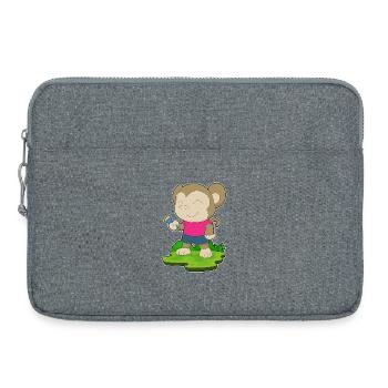 Lampe de poche Singe - Sacoche pour ordinateur portable 15 pouces - gris chiné - Devant
