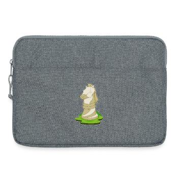 Pièce d’échecs Knight Chess - Sacoche pour ordinateur portable 15 pouces - gris chiné - Devant