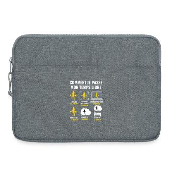 COMMENT JE PASSE MON TEMPS LIBRE - muscu - Sacoche pour ordinateur portable 15 pouces - gris chiné - Devant