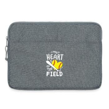 Softball Mama Papa - Laptoptasche 15" - Grau meliert - Vorne