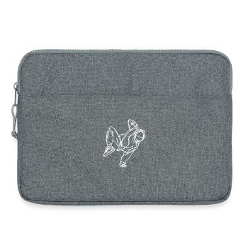 Breakdancer Zeichnung - Laptoptasche 15" - Grau meliert - Vorne