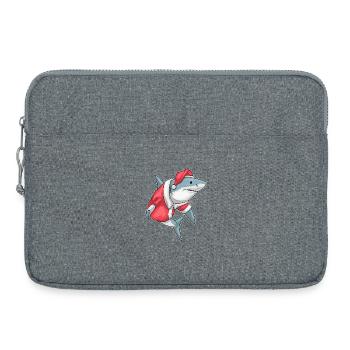 Chapeau de Noël Shark Christmas - Sacoche pour ordinateur portable 15 pouces - gris chiné - Devant