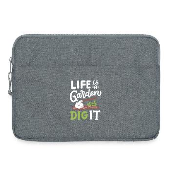 Garten Gartenarbeit - Laptoptasche 15" - Grau meliert - Vorne