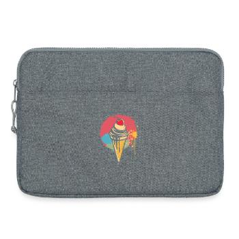 Eiswaffel Graffiti - Laptoptasche 15" - Grau meliert - Vorne