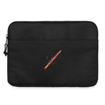 Flûte graphique - Sacoche pour ordinateur portable 15 pouces - noir - Devant
