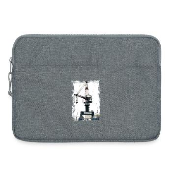 Rostock Port Liebherrr Kran - Laptoptasche 15" - Grau meliert - Vorne
