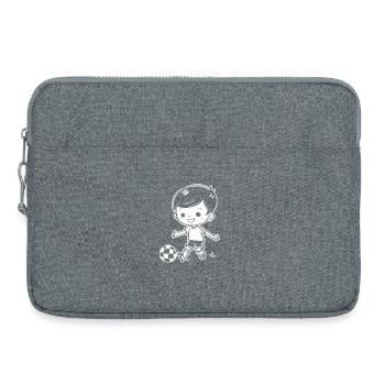 Soccer Boy Drawing - Laptop bag 15" - heather grey - Front