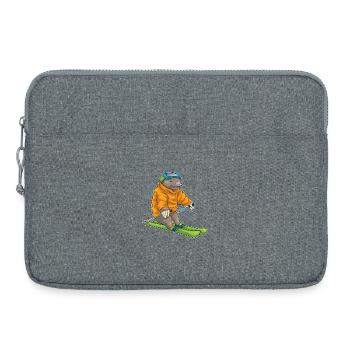 Ski de taupe - Sacoche pour ordinateur portable 15 pouces - gris chiné - Devant