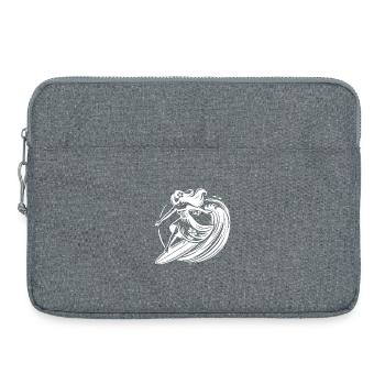 Hawaiianisches Surf Girl auf Wellen Tropisch - Laptoptasche 15" - Grau meliert - Vorne
