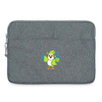 Étoiles perroquets - Sacoche pour ordinateur portable 15 pouces - gris chiné - Devant