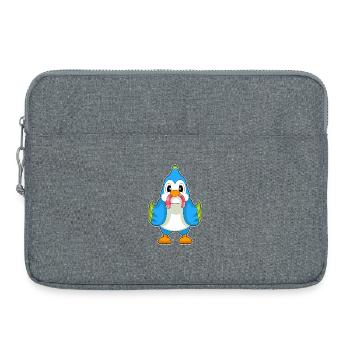 Ver perroquet - Sacoche pour ordinateur portable 15 pouces - gris chiné - Devant