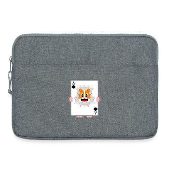 Hamster Poker Cartes de Poker - Sacoche pour ordinateur portable 15 pouces - gris chiné - Devant
