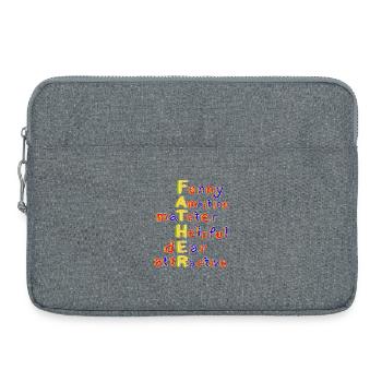 Father-Vibrant Colourful Motivational Word Art - Laptop bag 15" - heather grey - Front