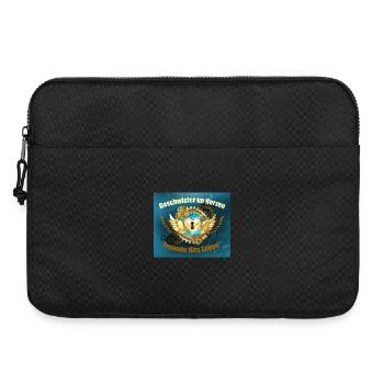 Brothers in the heart with wings and heart lock - Laptop bag 15" - black - Front