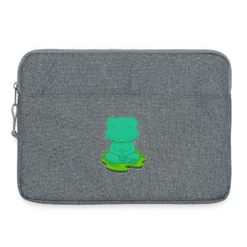 Méditation de remise en forme Frog Yoga - Sacoche pour ordinateur portable 15 pouces - gris chiné - Devant