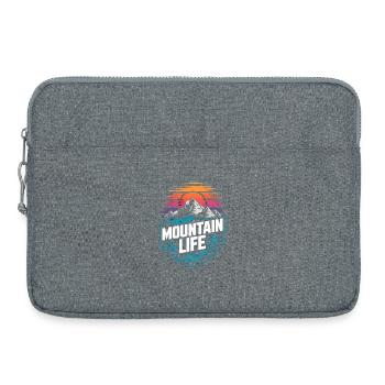 Energetische Berge und Sonnenuntergang - Laptoptasche 15" - Grau meliert - Vorne