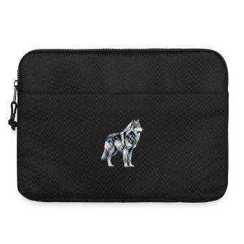 Wolf design Wolfsliebhaber Majestätischer Wolf - Laptoptasche 15" - Schwarz - Vorne