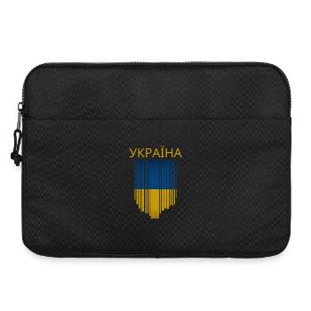 Ukrainian flag, Ukrainian pride - Laptop bag 15" - black - Front