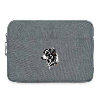 Australian Shepherd Dog Lover Cute Aussie - Laptop bag 15" - heather grey - Front