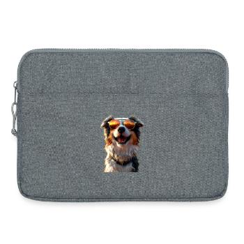 Australian Shepherd Dog Lover Cute Aussie - Laptop bag 15" - heather grey - Front