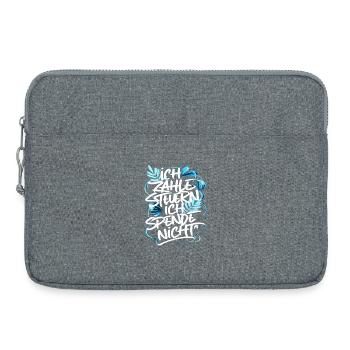 Ich zahle Steuern! ich spende nicht - Laptoptasche 15" - Grau meliert - Vorne