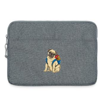 Élève de Pâques Pug - Sacoche pour ordinateur portable 15 pouces - gris chiné - Devant