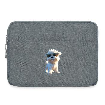 Maltais Petit Chien Maltais Amour Doux Maltais - Sacoche pour ordinateur portable 15 pouces - gris chiné - Devant
