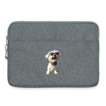 Maltais Petit Chien Maltais Amour Doux Maltais - Sacoche pour ordinateur portable 15 pouces - gris chiné - Devant