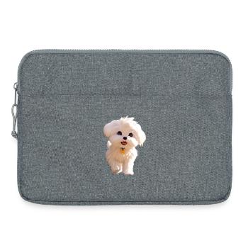Maltais Petit Chien Maltais Amour Doux Maltais - Sacoche pour ordinateur portable 15 pouces - gris chiné - Devant