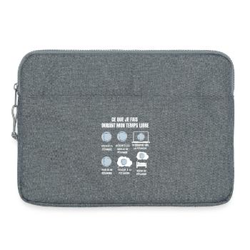 Ce Que Je Fais Durant Mon Temps Libre - pétanque - Sacoche pour ordinateur portable 15 pouces - gris chiné - Devant