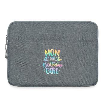 Maman de la fille d’anniversaire Tie Dye Colorée Maman d’anniversaire - Sacoche pour ordinateur portable 15 pouces - gris chiné - Devant