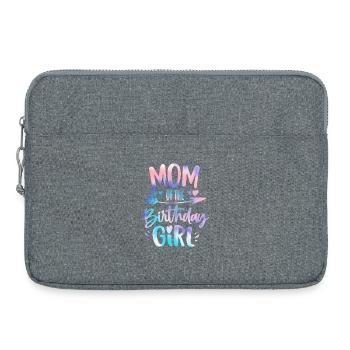 Maman de la fille d’anniversaire mère de l’anniversaire - Sacoche pour ordinateur portable 15 pouces - gris chiné - Devant