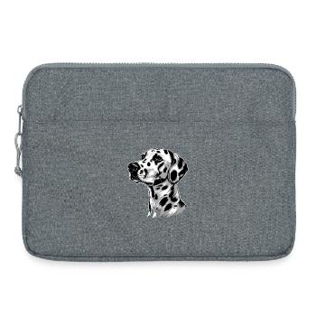 Dalmatiner Hunde Liebhaber Ich Liebe Dalmatiner - Laptoptasche 15" - Grau meliert - Vorne