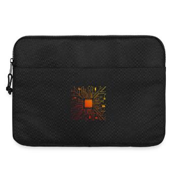 Tech Computer Motherboard Abstract Microchip - Laptop bag 15" - black - Front