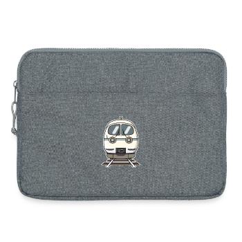 Train Style de dessin animé - Sacoche pour ordinateur portable 15 pouces - gris chiné - Devant
