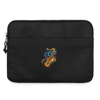 Saxophone Cartoon Look - Laptop bag 15" - black - Front
