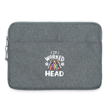 Poolbillardspieler Billard - Laptoptasche 15" - Grau meliert - Vorne