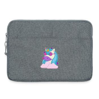 Unicorn Clouds - Laptop bag 15" - heather grey - Front