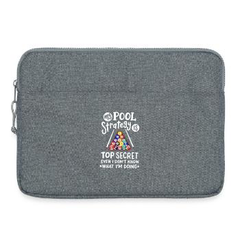 Billardspieler Billard - Laptoptasche 15" - Grau meliert - Vorne