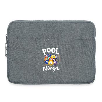 Billardspieler Billard - Laptoptasche 15" - Grau meliert - Vorne