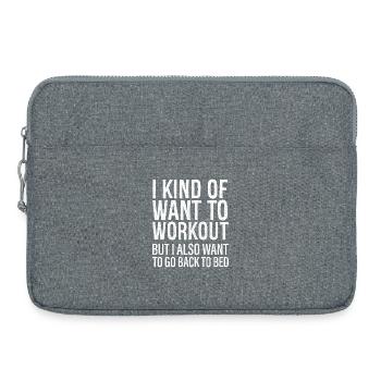 Ich möchte irgendwie lustig trainieren - Laptoptasche 15" - Grau meliert - Vorne