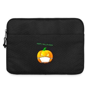 Kürbis mit Mundschutz - Laptoptasche 15" - Schwarz - Vorne