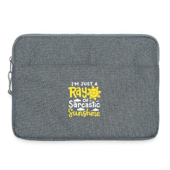 Sarkastischer Humor Sarkasmus - Laptoptasche 15" - Grau meliert - Vorne
