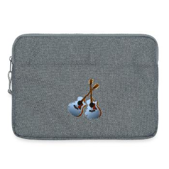 Musicien guitare - Sacoche pour ordinateur portable 15 pouces - gris chiné - Devant