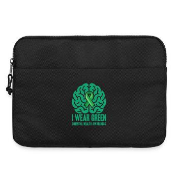 I Wear Green - Green Belt - Laptop bag 15" - black - Front