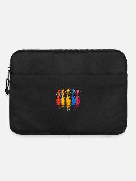 Bowling Farbkleckse - Laptoptasche 15" - Schwarz