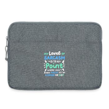 Sarkasmus sarkastischer Humor - Laptoptasche 15" - Grau meliert - Vorne